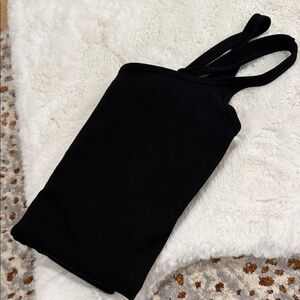 Victoria’s Secret Pink- black ribbed maxi Cotton Dress